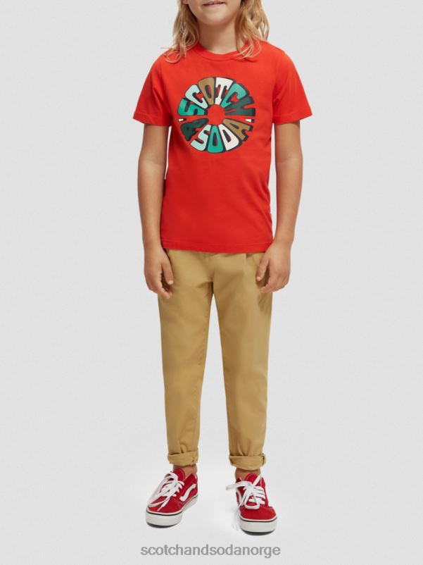 barn løs chino med konisk passform sand N40XD793 klær Scotch & Soda