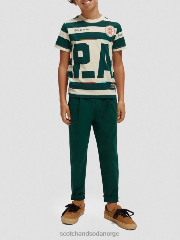 barn løs chino med konisk passform skog N40XD794 klær Scotch & Soda