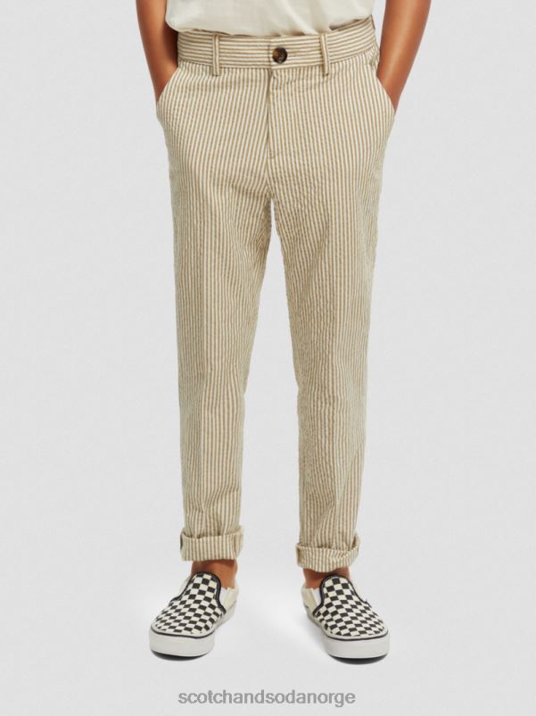 barn løs tapered passform stripet seersucker chino sandstripe N40XD796 klær Scotch & Soda