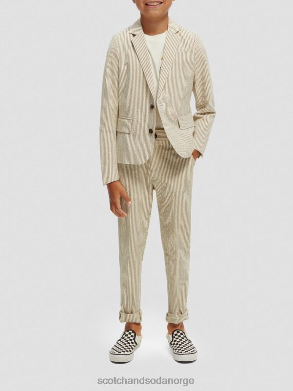 barn løs tapered passform stripet seersucker chino sandstripe N40XD796 klær Scotch & Soda