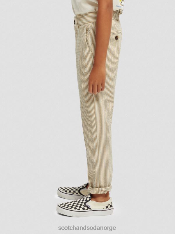 barn løs tapered passform stripet seersucker chino sandstripe N40XD796 klær Scotch & Soda