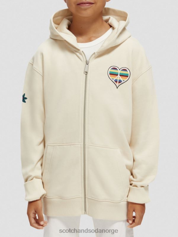 barn født til å elske kunst hettegenser ecru N40XD750 klær Scotch & Soda