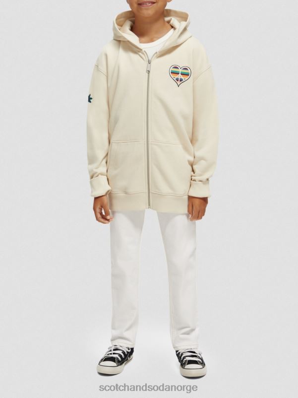barn født til å elske kunst hettegenser ecru N40XD750 klær Scotch & Soda