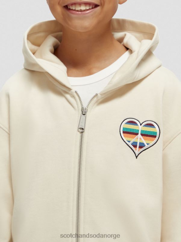 barn født til å elske kunst hettegenser ecru N40XD750 klær Scotch & Soda