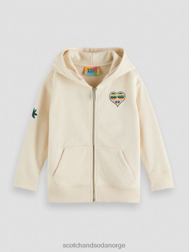 barn født til å elske kunst hettegenser ecru N40XD750 klær Scotch & Soda