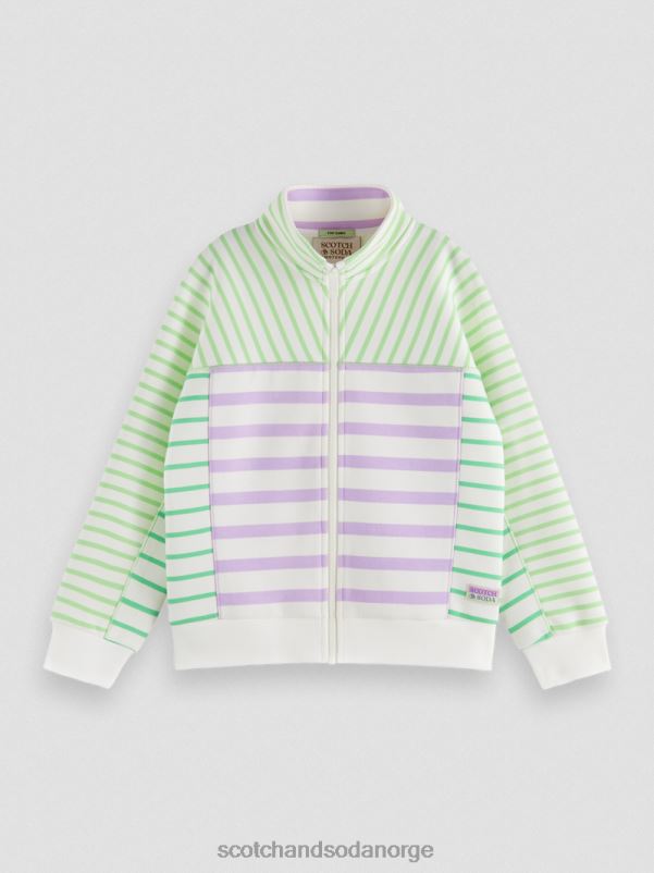 barn genser med blandede striper med halv glidelås stripete N40XD753 klær Scotch & Soda