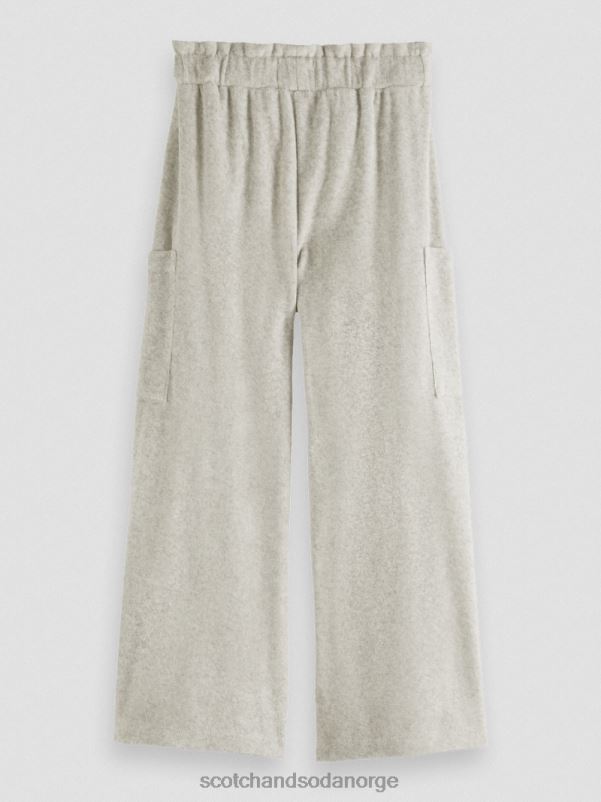 barn høyhøyde cargo joggebukser med brede ben gråmelert N40XD756 klær Scotch & Soda
