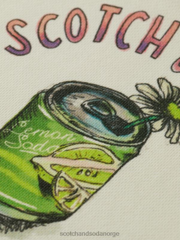 barn hettegenser for kunstverk med løs passform vaniljeis N40XD758 klær Scotch & Soda