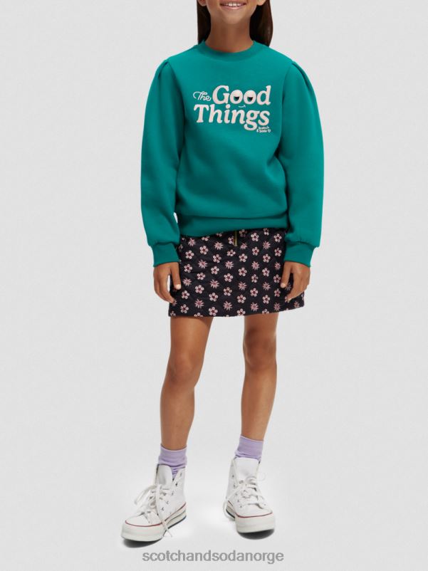 barn kunstgenser med plisserte ermer påfugl N40XD751 klær Scotch & Soda
