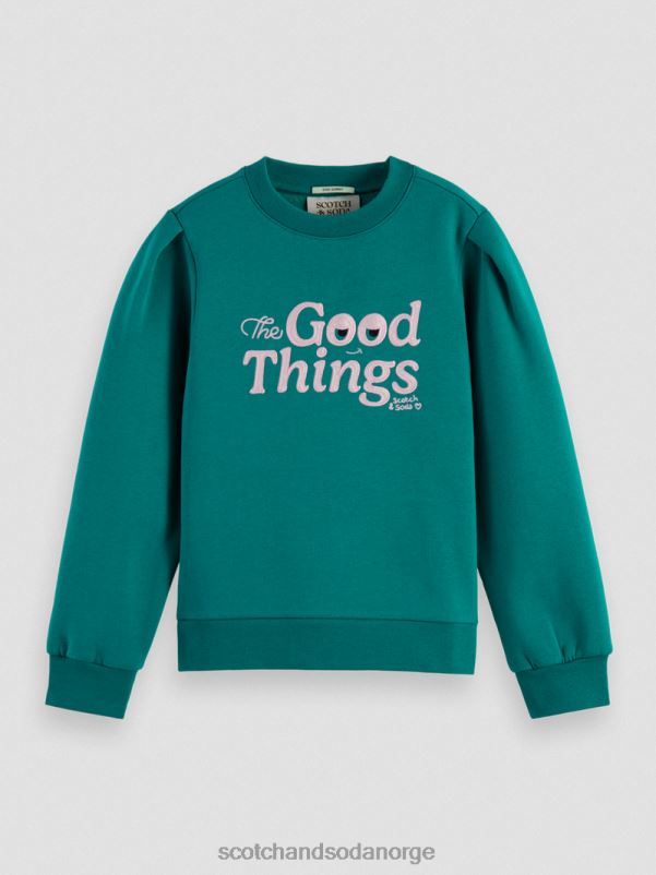barn kunstgenser med plisserte ermer påfugl N40XD751 klær Scotch & Soda