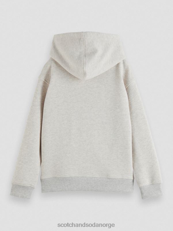 barn looney tunes brodert hettegenser i økologisk bomull off white melange N40XD754 klær Scotch & Soda