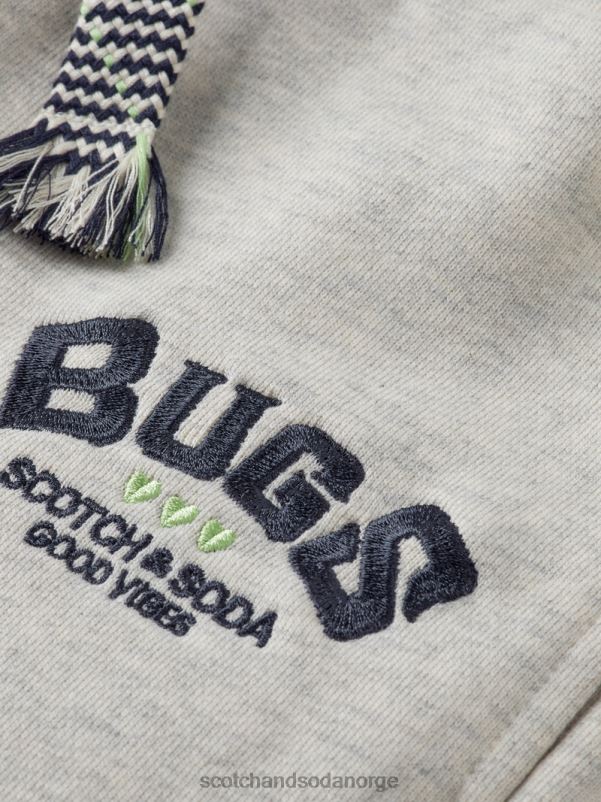 barn looney tunes broderte joggebukser off white melange N40XD749 klær Scotch & Soda