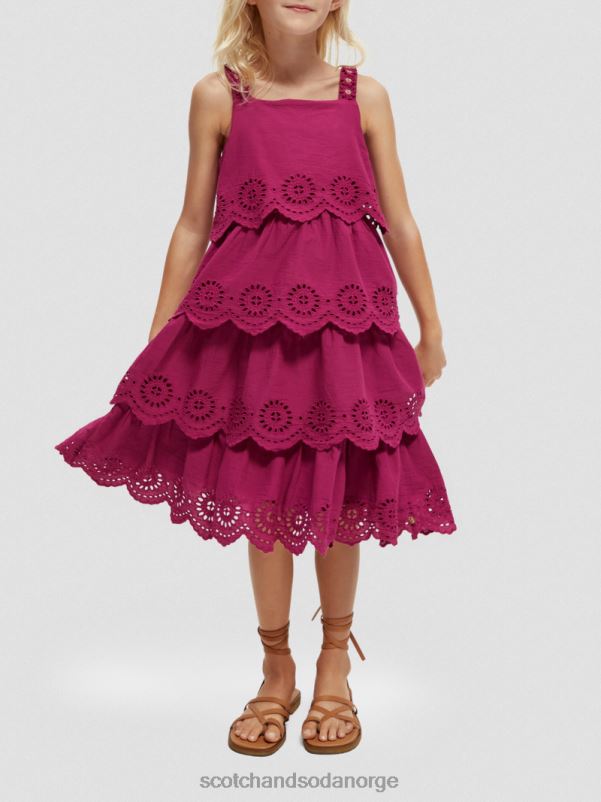 barn broderie anglaise lagdelt midikjole dahlia N40XD732 klær Scotch & Soda