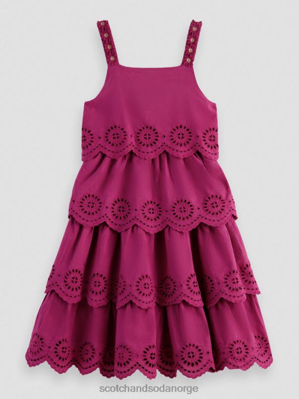 barn broderie anglaise lagdelt midikjole dahlia N40XD732 klær Scotch & Soda