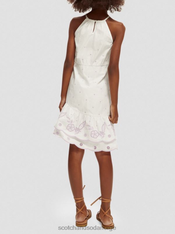 barn broderie anglaise midikjole off white N40XD733 klær Scotch & Soda