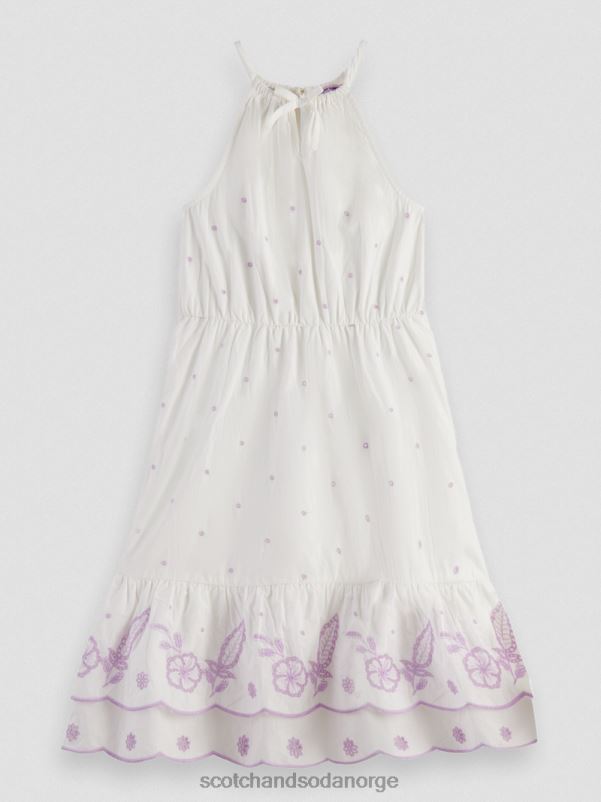 barn broderie anglaise midikjole off white N40XD733 klær Scotch & Soda