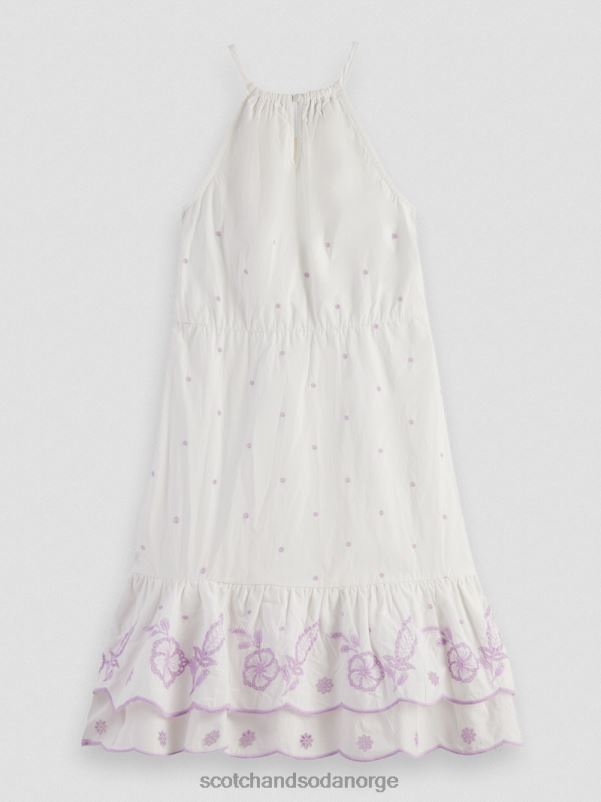 barn broderie anglaise midikjole off white N40XD733 klær Scotch & Soda