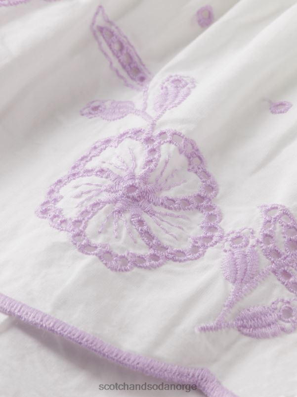 barn broderie anglaise midikjole off white N40XD733 klær Scotch & Soda