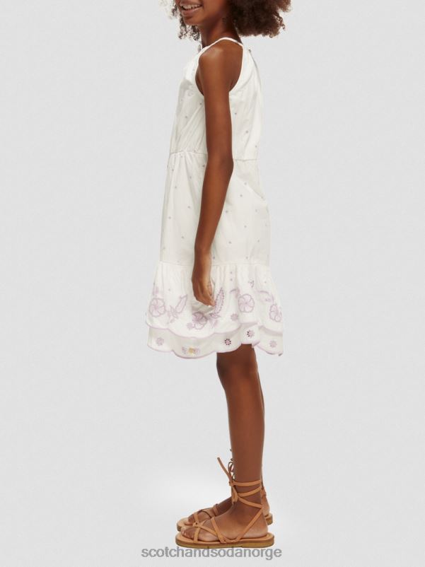 barn broderie anglaise midikjole off white N40XD733 klær Scotch & Soda