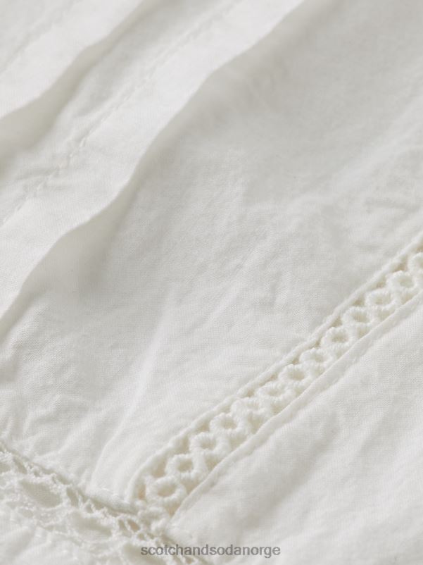 barn langermet midikjole i økologisk bomull off white N40XD728 klær Scotch & Soda
