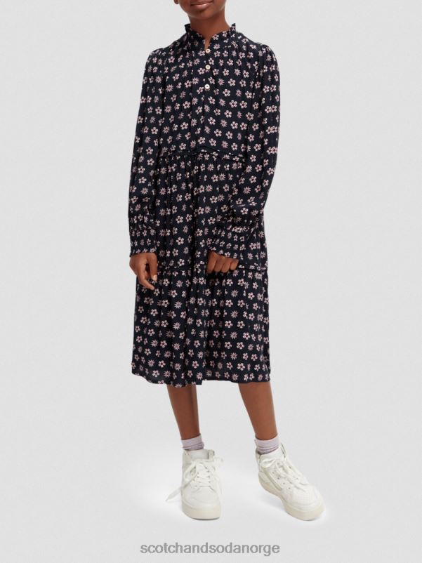 barn langermet midikjole med tryk natt patchwork blomst N40XD725 klær Scotch & Soda