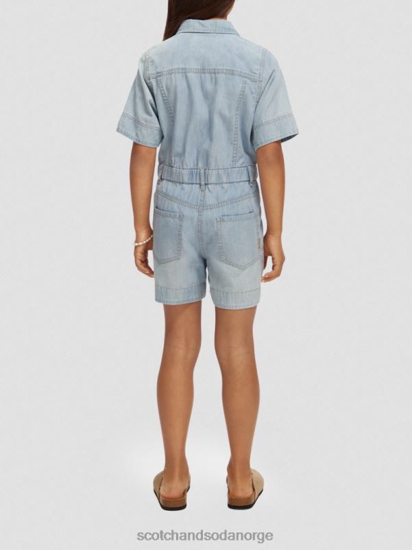 barn lett chambray denim lekedrakt vasket indigo N40XD727 klær Scotch & Soda