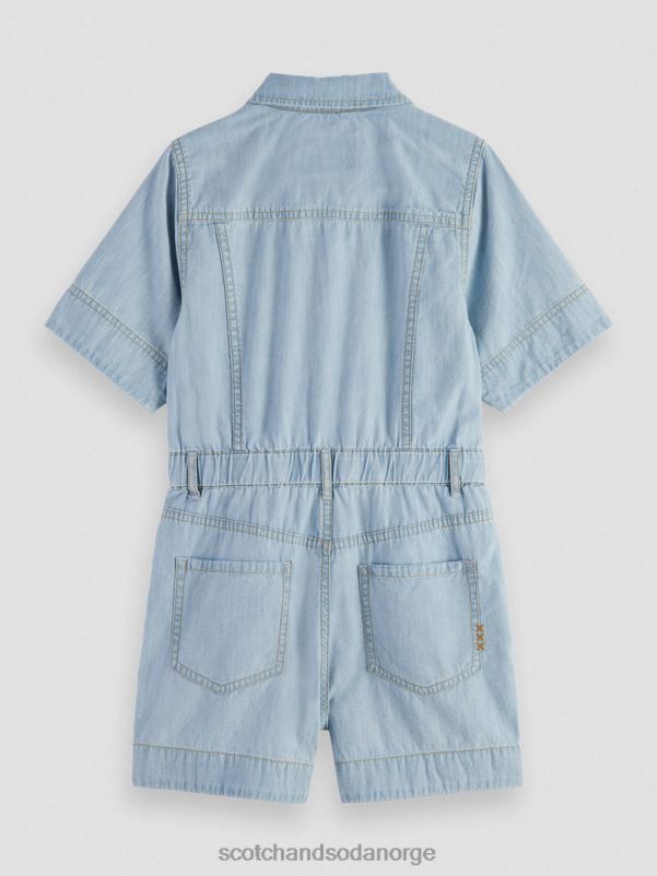 barn lett chambray denim lekedrakt vasket indigo N40XD727 klær Scotch & Soda