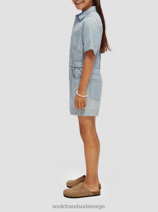 barn lett chambray denim lekedrakt vasket indigo N40XD727 klær Scotch & Soda