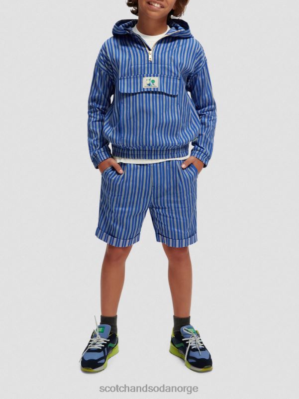barn halvelastiske chino-shorts blå stripe N40XD810 klær Scotch & Soda