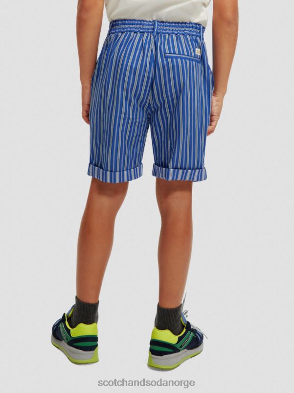 barn halvelastiske chino-shorts blå stripe N40XD810 klær Scotch & Soda