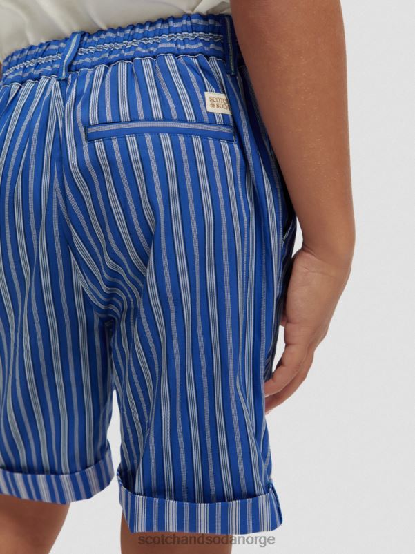 barn halvelastiske chino-shorts blå stripe N40XD810 klær Scotch & Soda