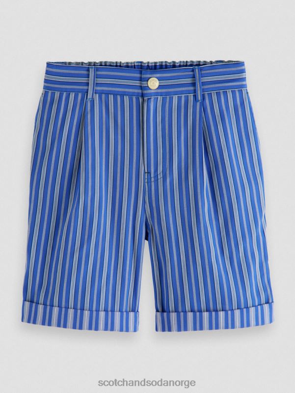 barn halvelastiske chino-shorts blå stripe N40XD810 klær Scotch & Soda