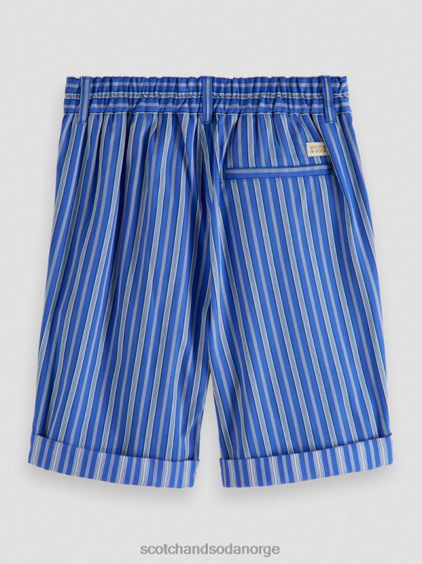 barn halvelastiske chino-shorts blå stripe N40XD810 klær Scotch & Soda