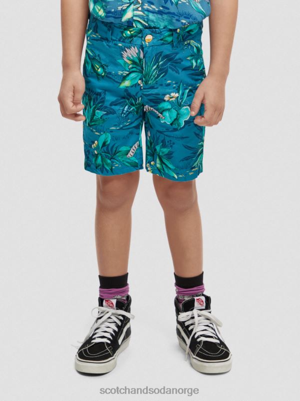 barn mellomlange chino-shorts med tryk bugs over alt N40XD808 klær Scotch & Soda