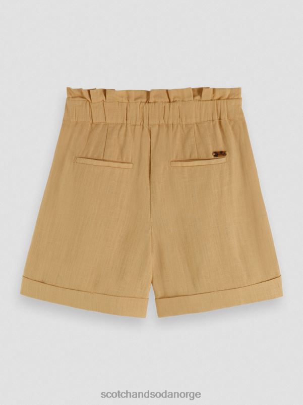 barn rutete high-rise shorts med brede ben sand N40XD767 klær Scotch & Soda