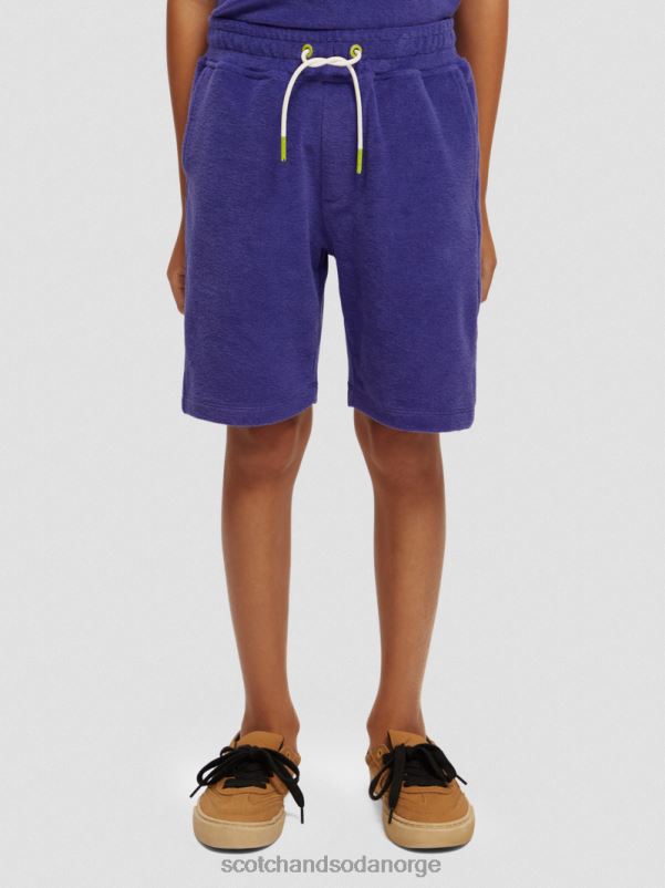 barn strikkede svetteshorts med håndkle fiolett N40XD809 klær Scotch & Soda