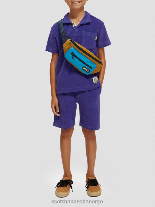 barn strikkede svetteshorts med håndkle fiolett N40XD809 klær Scotch & Soda