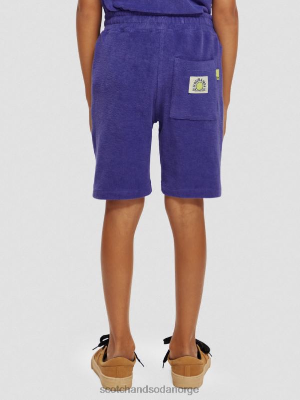 barn strikkede svetteshorts med håndkle fiolett N40XD809 klær Scotch & Soda