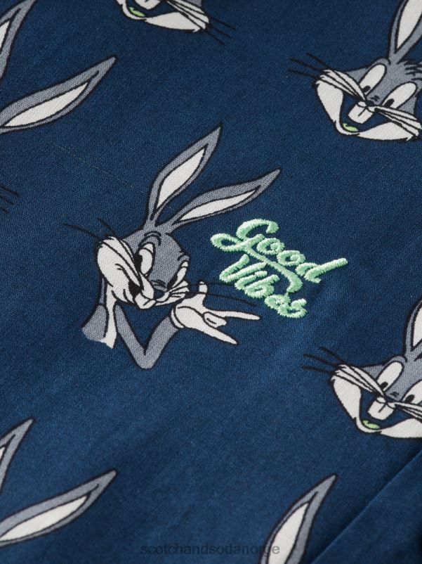 barn looney tunes trykket leirskjorte bugs bunny aop N40XD799 klær Scotch & Soda