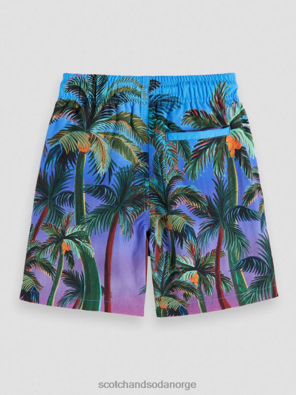 barn badeshorts i midi-lengde håndflatetrykk N40XD815 klær Scotch & Soda