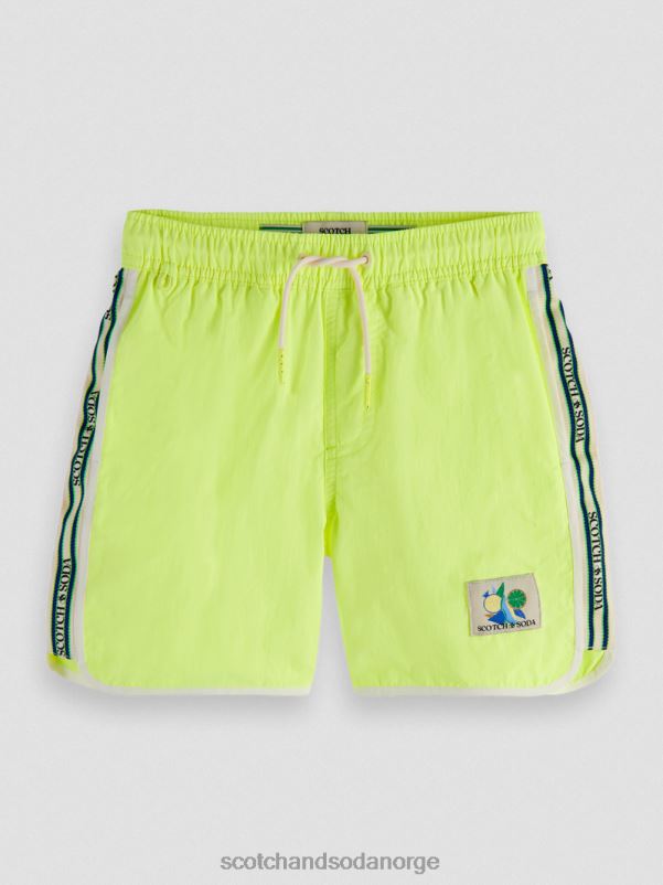 barn badeshorts med blandede striper neon sitron N40XD812 klær Scotch & Soda