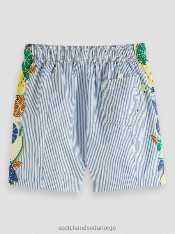 barn badeshorts med middels trykk med nålestriper seersucker stripe N40XD813 klær Scotch & Soda