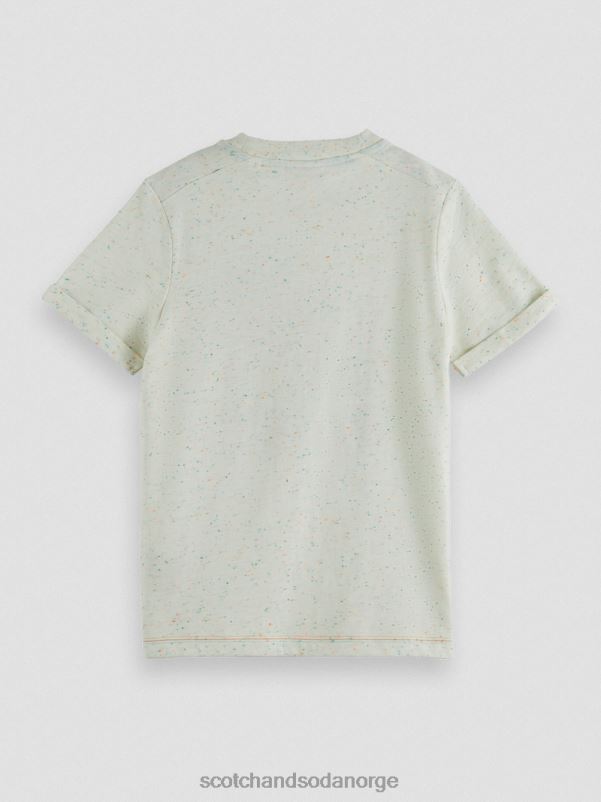 barn artwork t-skjorte med rund hals off white N40XD781 klær Scotch & Soda