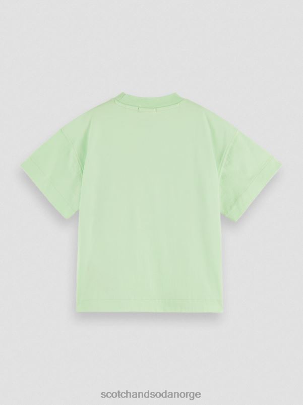 barn løs passform t-skjorte i økologisk bomull lime N40XD738 klær Scotch & Soda
