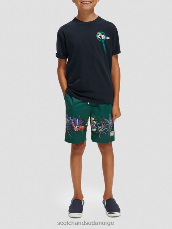barn skate fit artwork t-skjorte natt N40XD788 klær Scotch & Soda