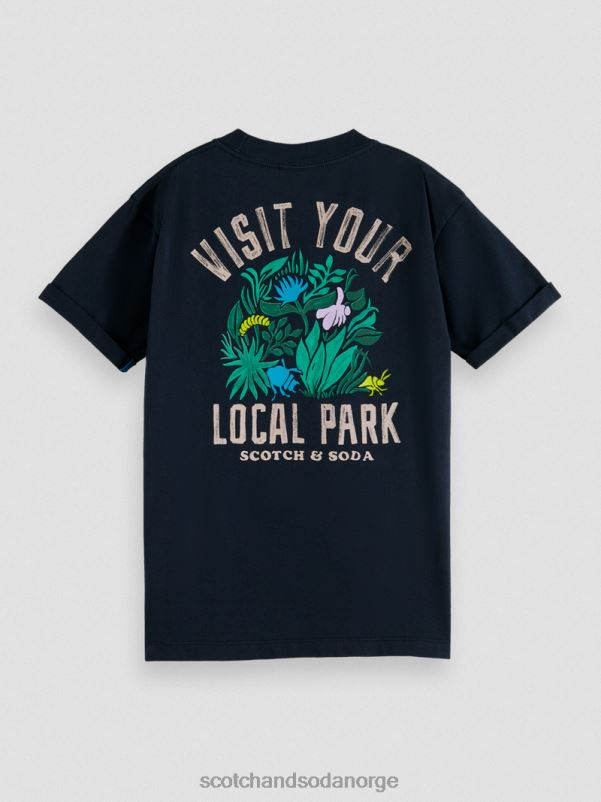 barn skate fit artwork t-skjorte natt N40XD788 klær Scotch & Soda