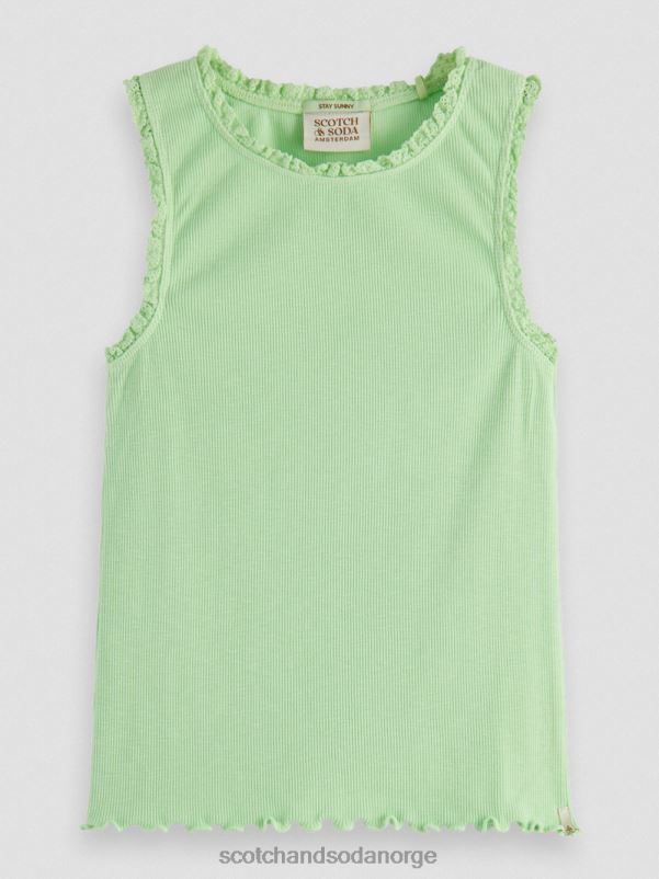 barn montert ribbestrikket tank topp lime N40XD745 klær Scotch & Soda