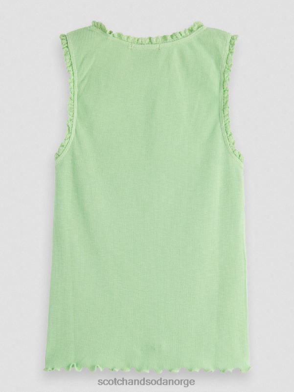 barn montert ribbestrikket tank topp lime N40XD745 klær Scotch & Soda