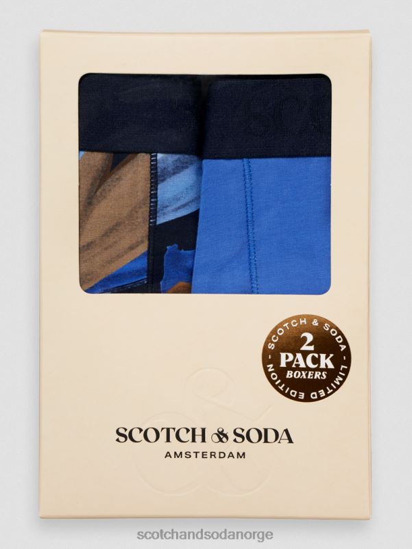 barn 2-pack boxershorts i økologisk bomull blomst camo N40XD802 klær Scotch & Soda
