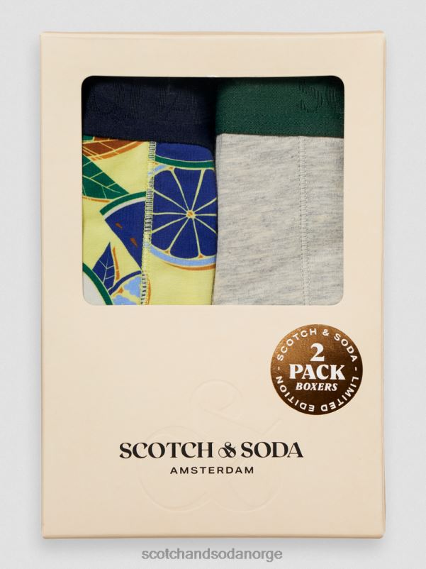 barn 2-pack boxershorts i økologisk bomull frukt over alt N40XD801 klær Scotch & Soda
